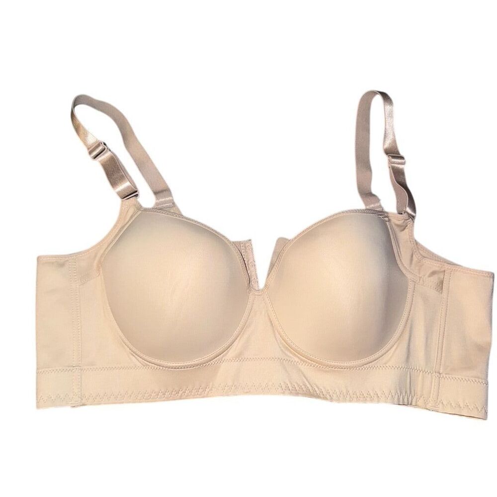 Women's Deep V Plunge Push Up Bra Clear Straps Size 50/115C‎